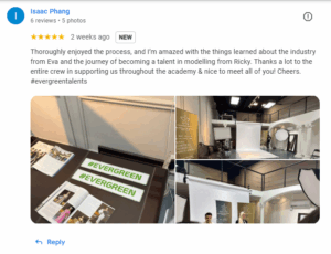 ET modeling course student testimonial 14