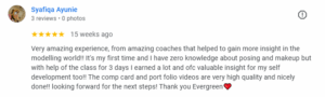 ET modeling course student testimonial 15