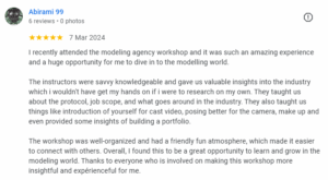 ET modeling course student testimonial 38